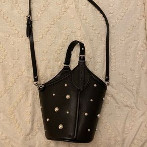 Rebecca Minkoff black pearl bucket bag